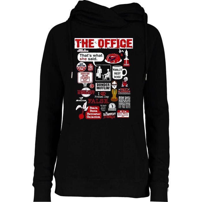 The Office Quote Womens Funnel Neck Pullover Hood