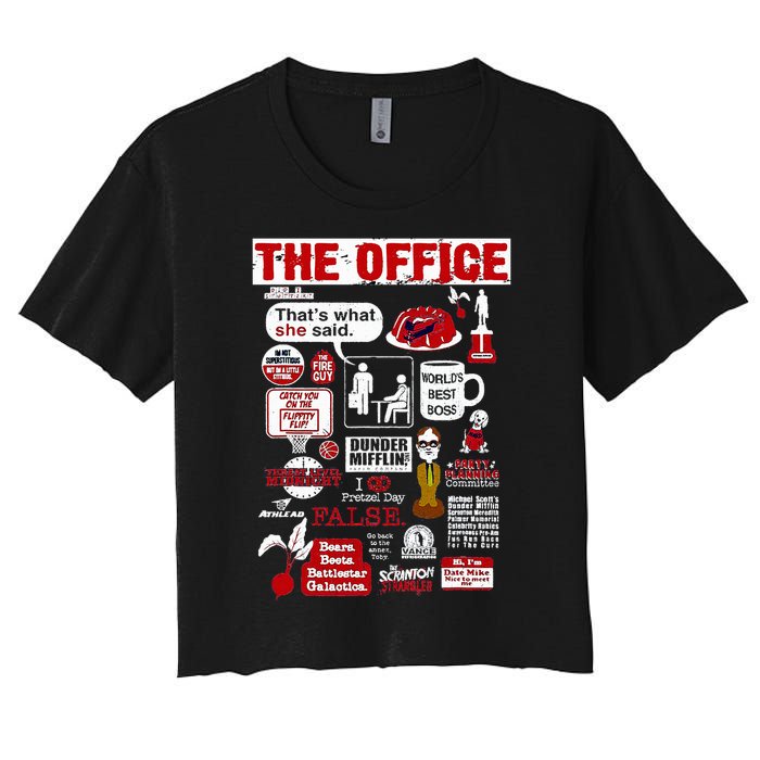 The Office Quote Women's Crop Top Tee