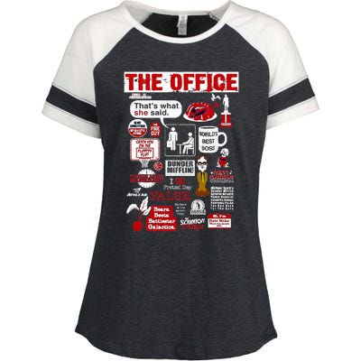 The Office Quote Enza Ladies Jersey Colorblock Tee