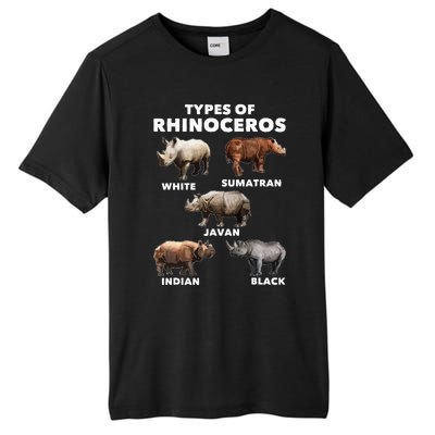 Types Of Rhinoceros Rhino Safari Lover Zookeeper Zoologist Tall Fusion ChromaSoft Performance T-Shirt