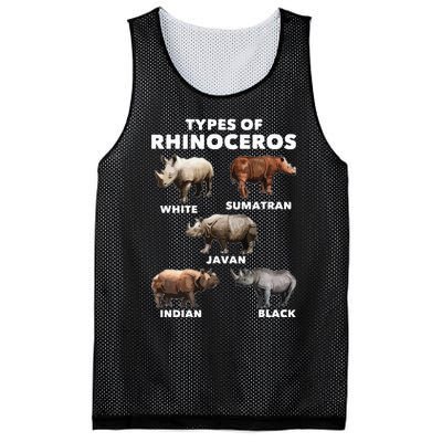 Types Of Rhinoceros Rhino Safari Lover Zookeeper Zoologist Mesh Reversible Basketball Jersey Tank