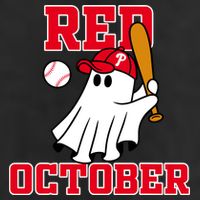 Take October Red October Philadelphia Ghost Baseball Halloween Cool Comfort Performance Bucket Hat