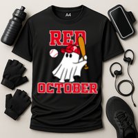 Take October Red October Philadelphia Ghost Baseball Halloween Cooling Performance Crew T-Shirt