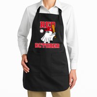 Take October Red October Philadelphia Ghost Baseball Halloween Apron