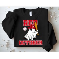 Take October Red October Philadelphia Ghost Baseball Halloween Sweatshirt