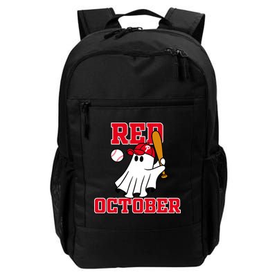 Take October Red October Philadelphia Ghost Baseball Halloween Backpack