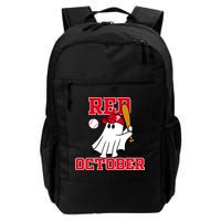 Take October Red October Philadelphia Ghost Baseball Halloween Backpack