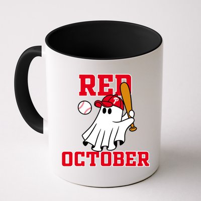 Take October Red October Philadelphia Ghost Baseball Halloween Mug