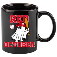 Take October Red October Philadelphia Ghost Baseball Halloween 11oz C Handle Ceramic Mug