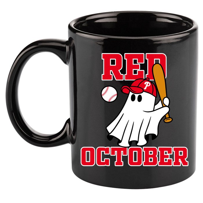Take October Red October Philadelphia Ghost Baseball Halloween 11oz C Handle Ceramic Mug