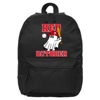 Take October Red October Philadelphia Ghost Baseball Halloween 16 in Basic Backpack