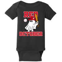 Take October Red October Philadelphia Ghost Baseball Halloween Baby Bodysuit