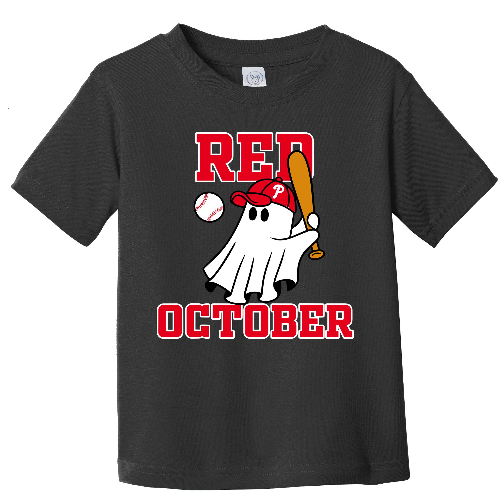 Take October Red October Philadelphia Ghost Baseball Halloween Toddler T-Shirt