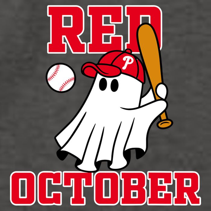 Take October Red October Philadelphia Ghost Baseball Halloween Vector Backpack