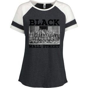 Tulsa Oklahoma Retro Black History Month Black Wall Street Cool Gift Enza Ladies Jersey Colorblock Tee