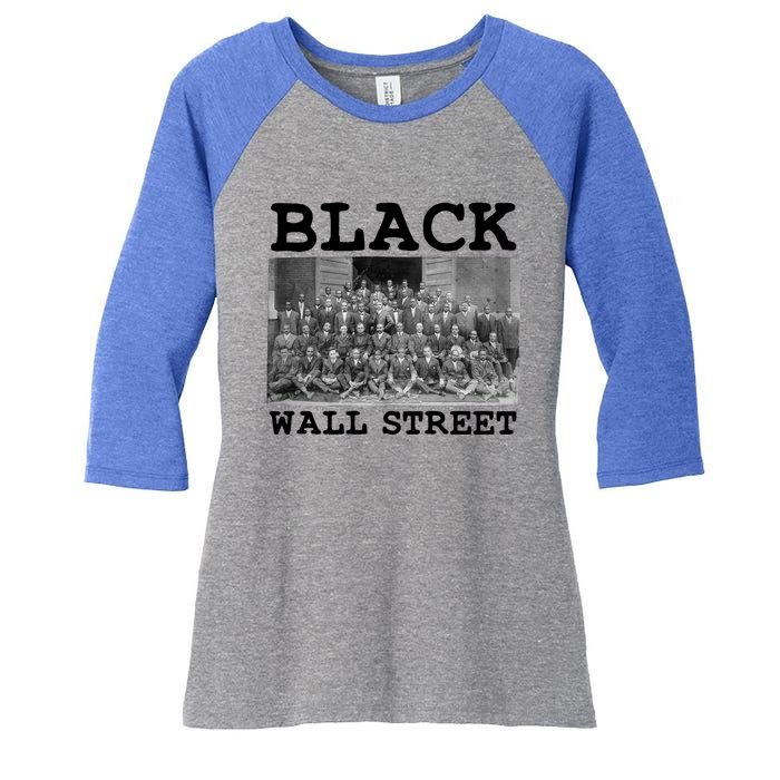 Tulsa Oklahoma Retro Black History Month Black Wall Street Cool Gift Women's Tri-Blend 3/4-Sleeve Raglan Shirt