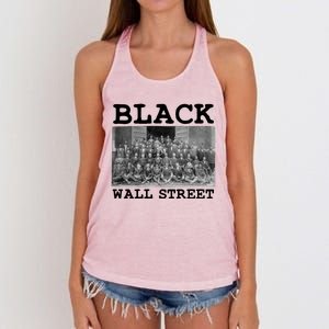 Tulsa Oklahoma Retro Black History Month Black Wall Street Cool Gift Women's Knotted Racerback Tank