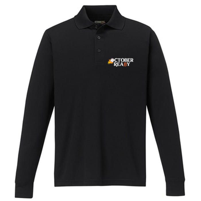 Tigers October Ready Performance Long Sleeve Polo