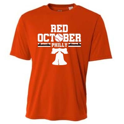 Take October Red Baseball Fan Cooling Performance Crew T-Shirt