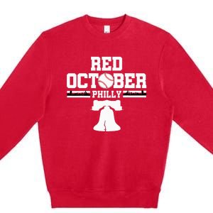 Take October Red Baseball Fan Premium Crewneck Sweatshirt