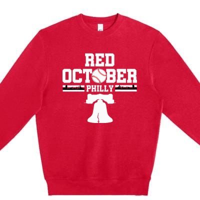 Take October Red Baseball Fan Premium Crewneck Sweatshirt