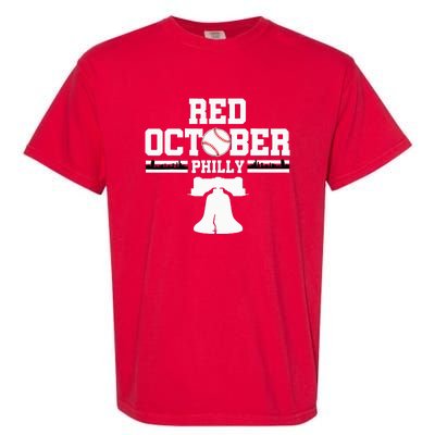 Take October Red Baseball Fan Garment-Dyed Heavyweight T-Shirt