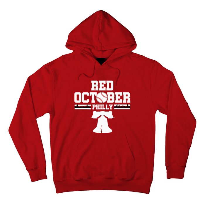 Take October Red Baseball Fan Hoodie