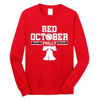 Take October Red Baseball Fan Long Sleeve Shirt