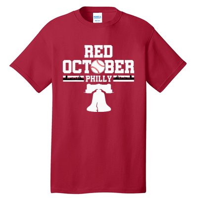 Take October Red Baseball Fan Tall T-Shirt