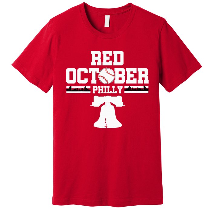 Take October Red Baseball Fan Premium T-Shirt