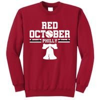 Take October Red Baseball Fan Tall Sweatshirt