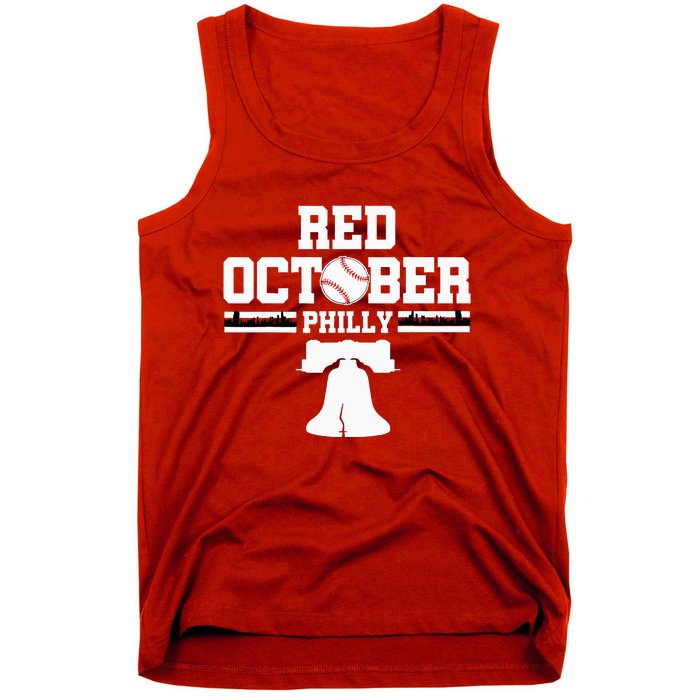 Take October Red Baseball Fan Tank Top