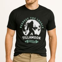 Tillamook Oregon Respect The Locals Sasquatch Moon Bigfoot Performance Shirt