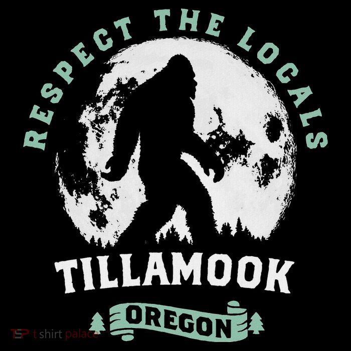 Tillamook Oregon Respect The Locals Sasquatch Moon Bigfoot Bucket Hat