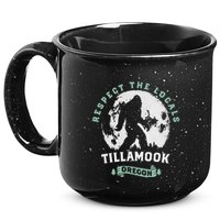 Tillamook Oregon Respect The Locals Sasquatch Moon Bigfoot 15oz Campfire Ceramic Mug