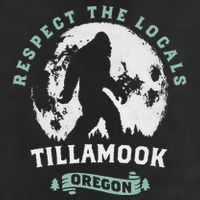 Tillamook Oregon Respect The Locals Sasquatch Moon Bigfoot 15oz Campfire Ceramic Mug