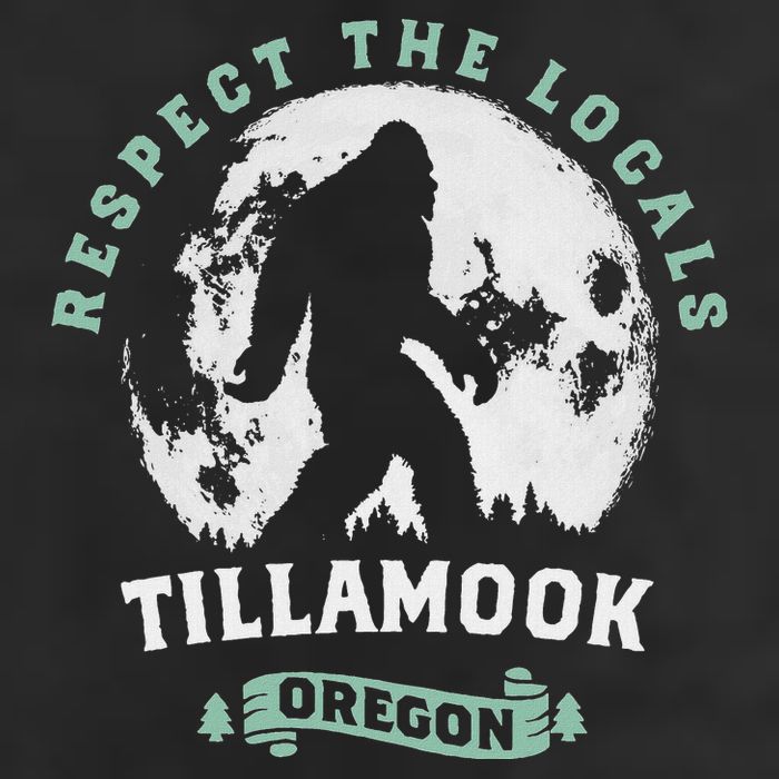 Tillamook Oregon Respect The Locals Sasquatch Moon Bigfoot 15oz Campfire Ceramic Mug