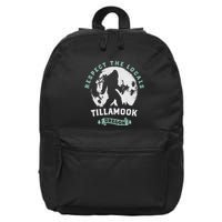 Tillamook Oregon Respect The Locals Sasquatch Moon Bigfoot 16 in Basic Backpack