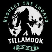 Tillamook Oregon Respect The Locals Sasquatch Moon Bigfoot 16 in Basic Backpack