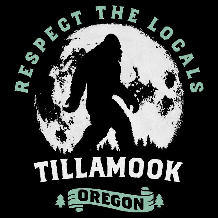 Tillamook Oregon Respect The Locals Sasquatch Moon Bigfoot 16 in Basic Backpack