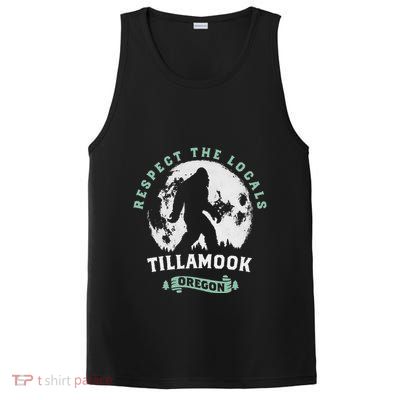 Tillamook Oregon Respect The Locals Sasquatch Moon Bigfoot PosiCharge Competitor Tank