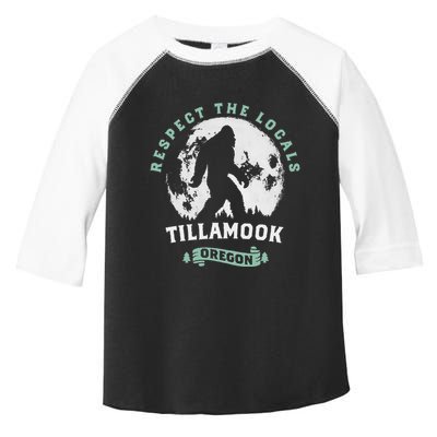 Tillamook Oregon Respect The Locals Sasquatch Moon Bigfoot Toddler Fine Jersey T-Shirt