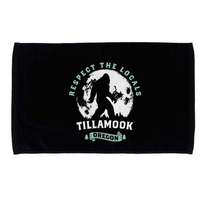 Tillamook Oregon Respect The Locals Sasquatch Moon Bigfoot Microfiber Hand Towel