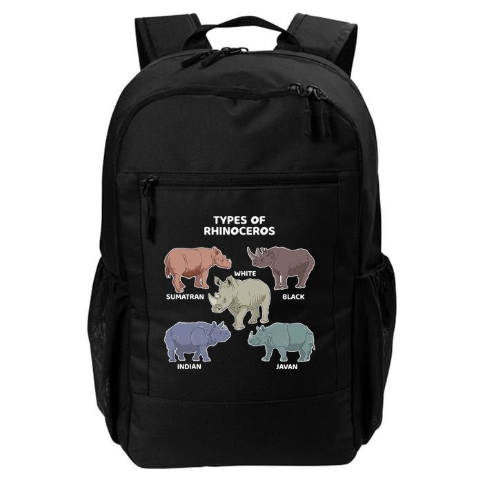 Types of Rhinoceros Sumatran Javan Rhino Animal Art Backpack