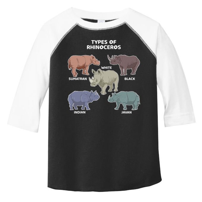 Types of Rhinoceros Sumatran Javan Rhino Animal Art Toddler Fine Jersey T-Shirt