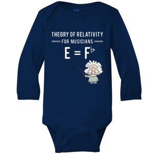 Theory Of Relativity For Musicians Classical Music Gift Idea Baby Long Sleeve Bodysuit