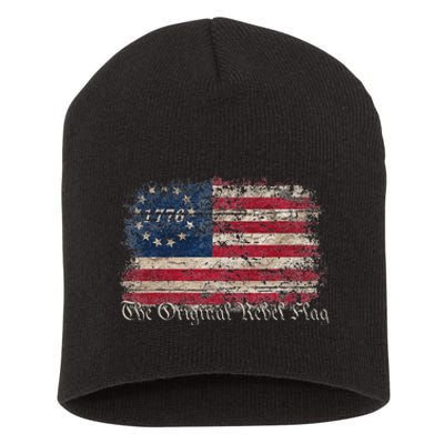 The Original Rebel Flag USA America 1776 US 4th Of July Short Acrylic Beanie