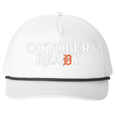 Tigers October Ready October Tiger Letter D Ready Snapback Five-Panel Rope Hat