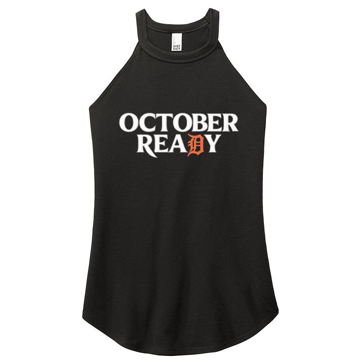 Tigers October Ready October Tiger Letter D Ready Women's Perfect Tri Rocker Tank