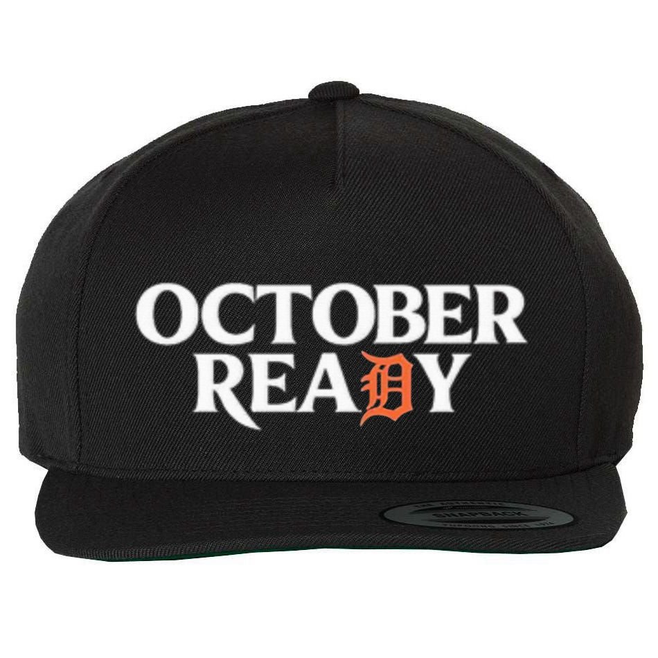 Tigers October Ready October Tiger Letter D Ready Wool Snapback Cap